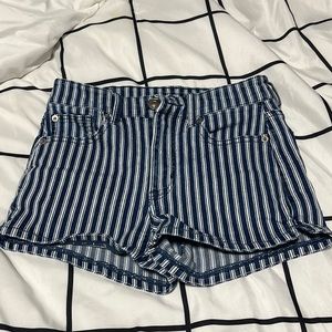 American Eagle striped jean shorts size 2 in women’s